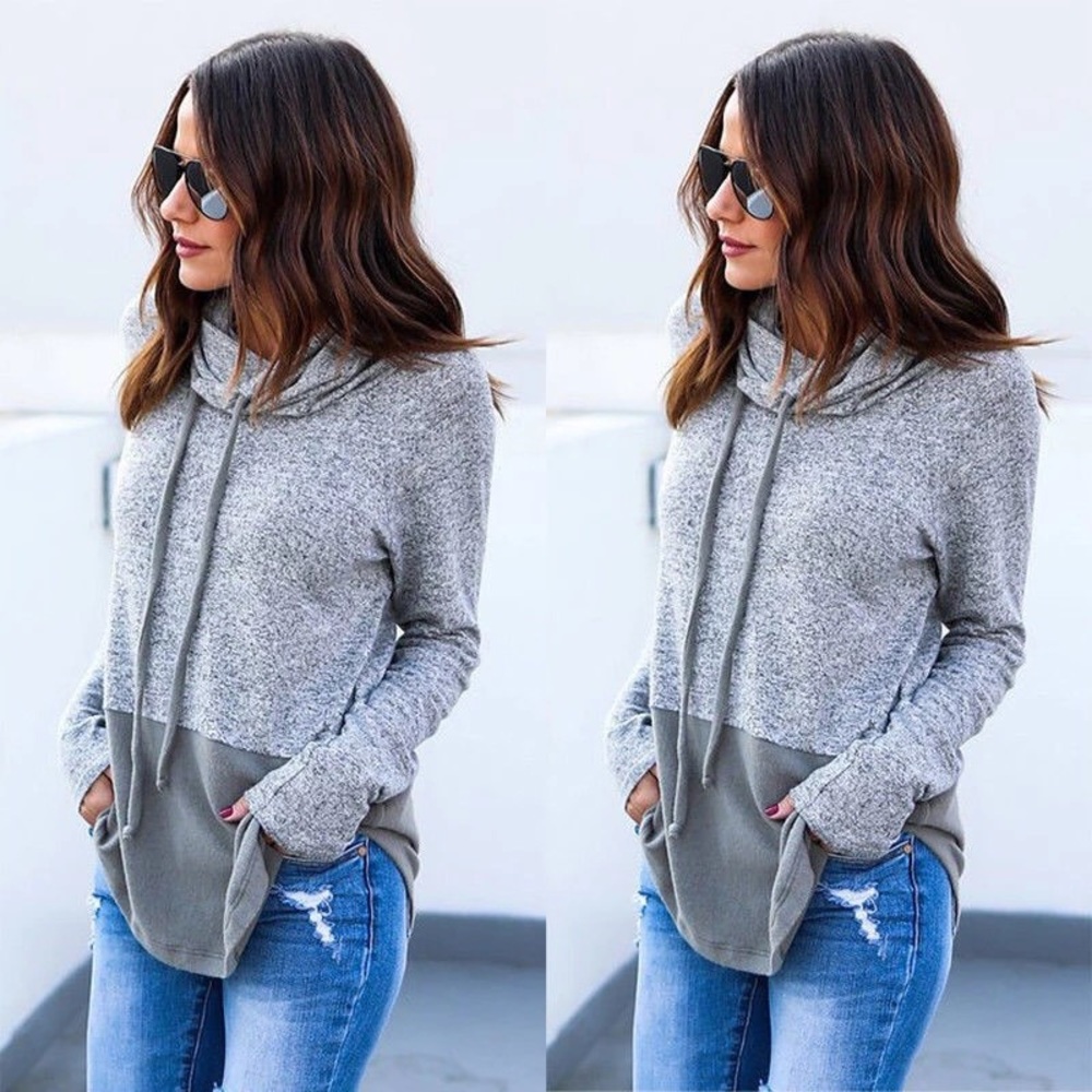 ✨Heather Gray Fleece Cotton Long Sleeved Pullover✨ - Picture 2 of 5